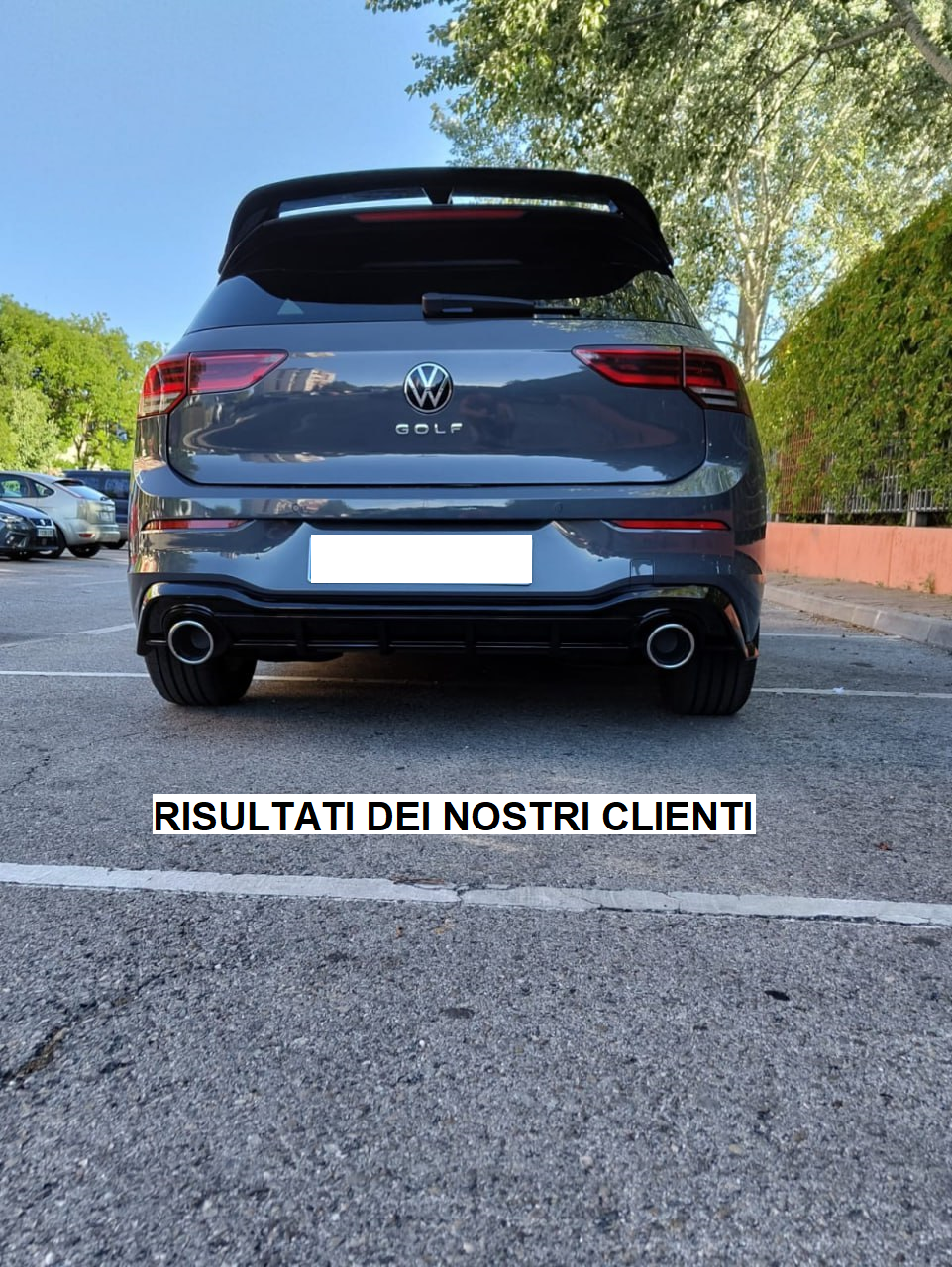 PARAURTI POSTERIORE ADATTO PER VW GOLF 8 2020+ LOOK GOLF 8 GTI DESIGN SPORTIVO