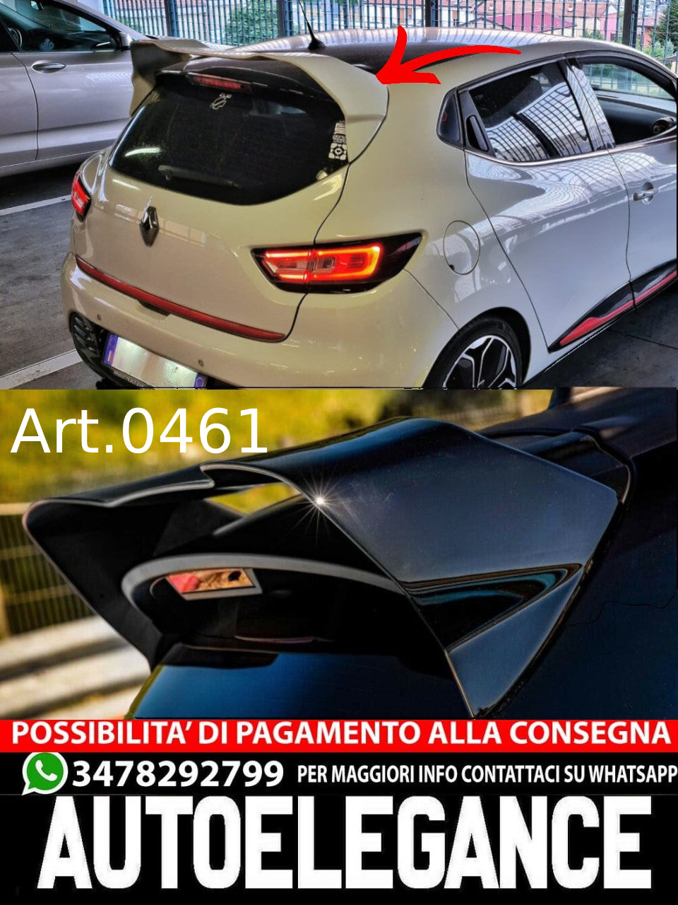 SPOILER ADATTO PER RENAULT CLIO 4