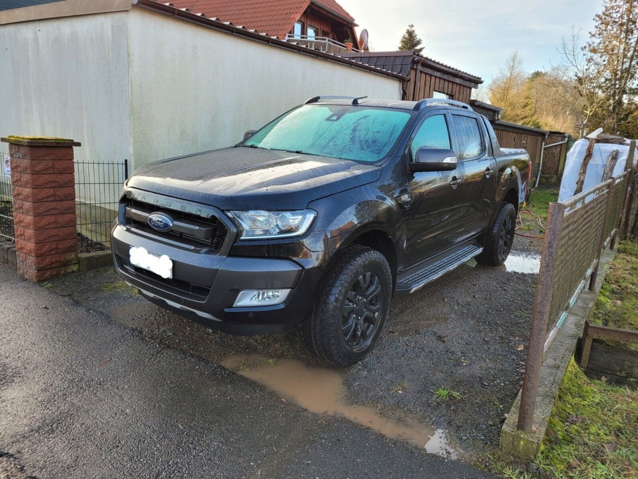 ⭐GRIGLIA ADATTA PER FORD RANGER T6 2015-2018 NERO OPACA + LED LOOK SPORTIVO⭐