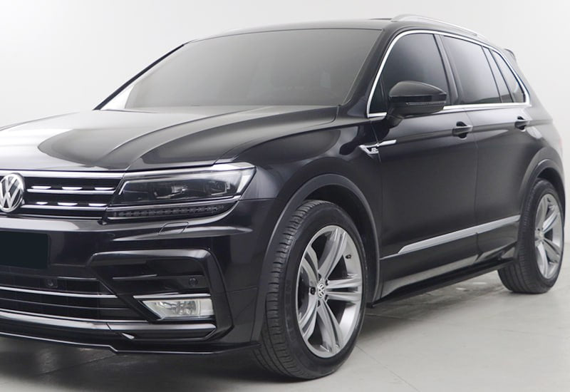 Sotto minigonne nero lucido adatto per VW Tiguan Mk2 2016+