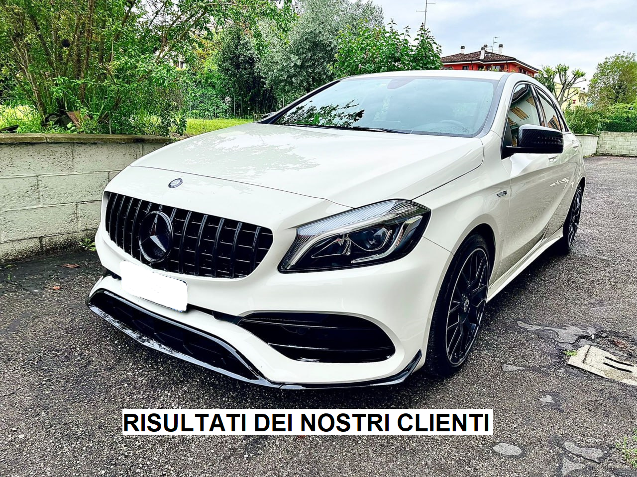 GRIGLIA ANTERIORE NERA PER MERCEDES CLASSE A W176 2015-2018 CALANDRA AMG A45