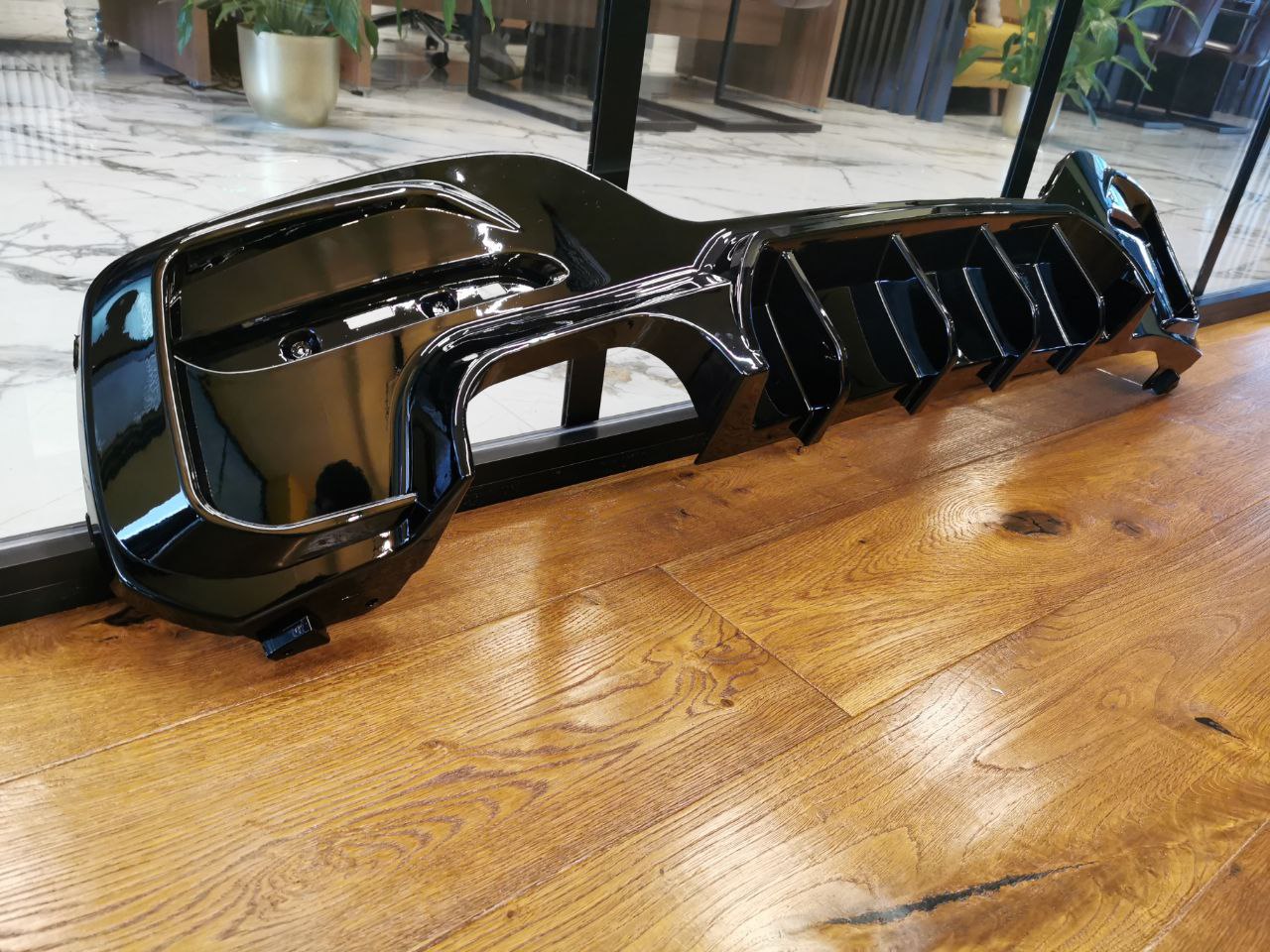 DIFFUSORE ADATTO PER BMW SERIE 1 F20 F21 MSPORT 2015-2019 2SX NERO LUCIDO