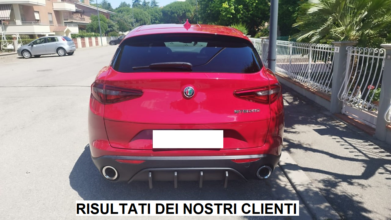 DIFFUSORE POSTERIORE ADATTO PER ALFA ROMEO STELVIO 949 2016-2020 LOOK NERO OPACO