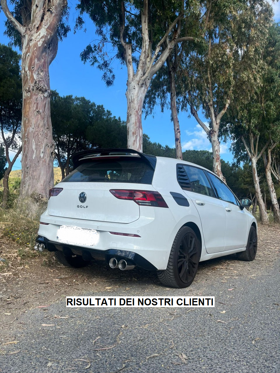 ROOF SPOILER SUITABLE FOR VW GOLF 8 LOOK R GLOSSY BLACK SPORTY DESIGN