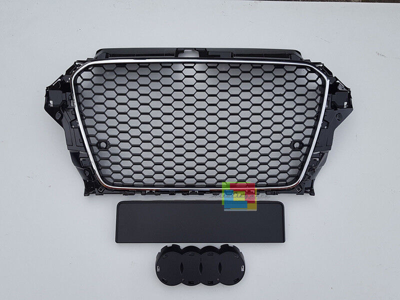 ART. 0343 GRIGLIA AUDI A3 8V 2012-2016 LOOK RS3 BORDO CROMATO