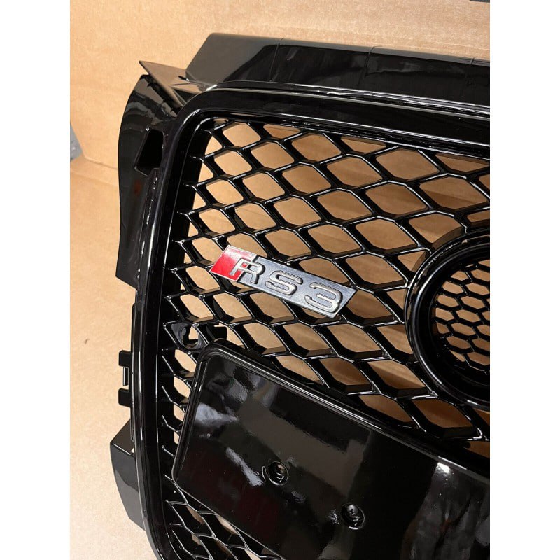 ART.1937 GRIGLIA AUDI A3 8P 2008-2012 LOOK RS3 NERO LUCIDO