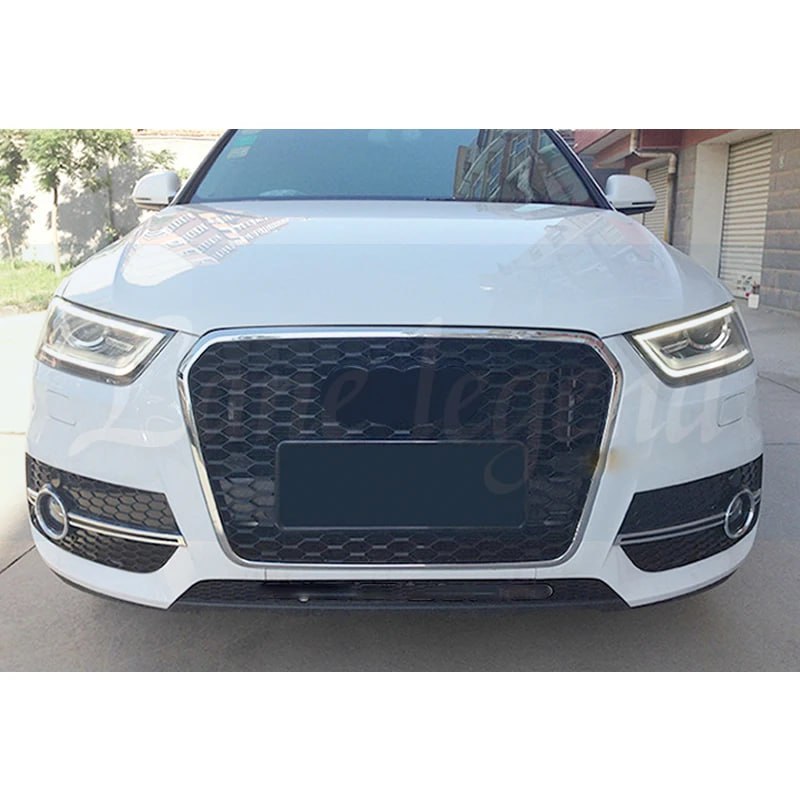 💎GRIGLIA ADATTA PER AUDI Q3 8U 2011-2015 LOOK RSQ3 NERA PROFILO CROMATO💎