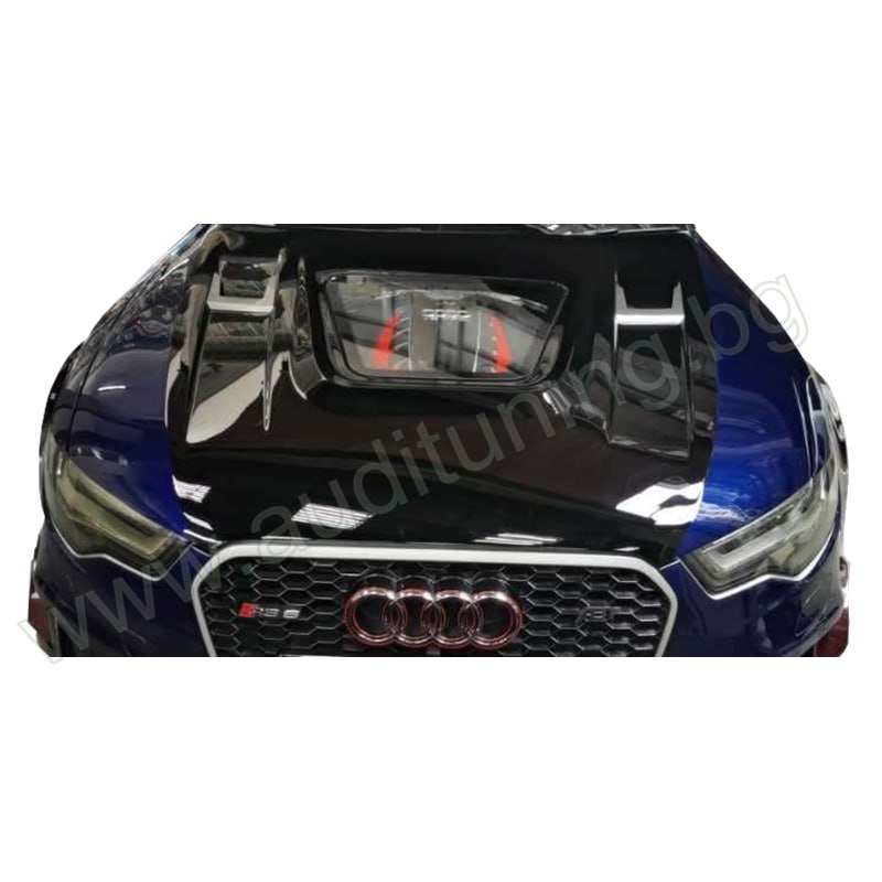 💎HOOD FOR AUDI A6 4G C7 2012-2018 GT LOOK GLASS AND ENGINE COVER