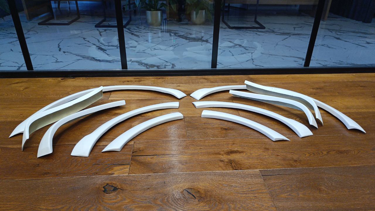 💎EXTENDED FENDERS SUITABLE FOR VW TOUAREG 2006-2010 LOOK R50 RAW💎