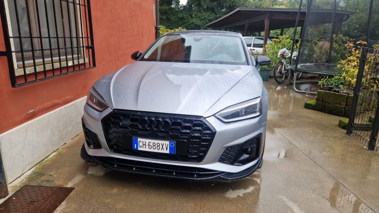 ⭐1904 SPLITTER ADATTO PER AUDI A5 F5 2019+ SLINE S5 LIFT NERO LUCIDO⭐