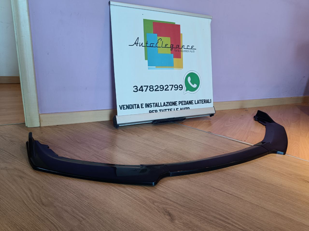 ⭐1136 SPLITTER ADATTO PER CIVIC FC5 2016+ LOOK TYPE R NERO LUCIDO ⭐