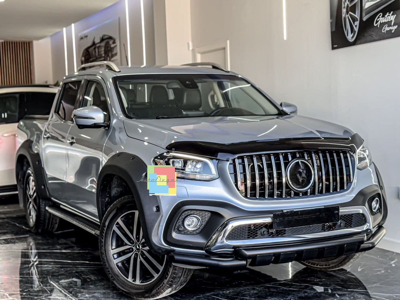 ⭐0881 BULLBAR SUITABLE FOR MERCEDES BENZ X-CLASS W470 TIGER LOOK MATT BLACK⭐