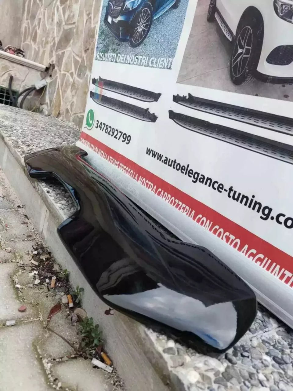 ART. 0268 SPOILER FIAT PUNTO EVO 2009-2018 NERO LUCIDO