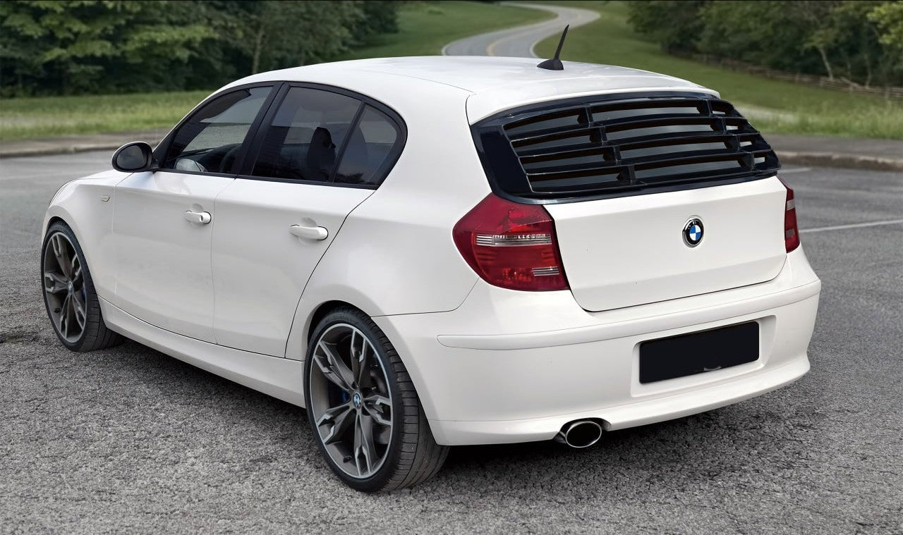 😎WINDOW LOUVER ADATTO PER BMW SERIE 1 E87 , ABS BLACK GLOSSY😎
