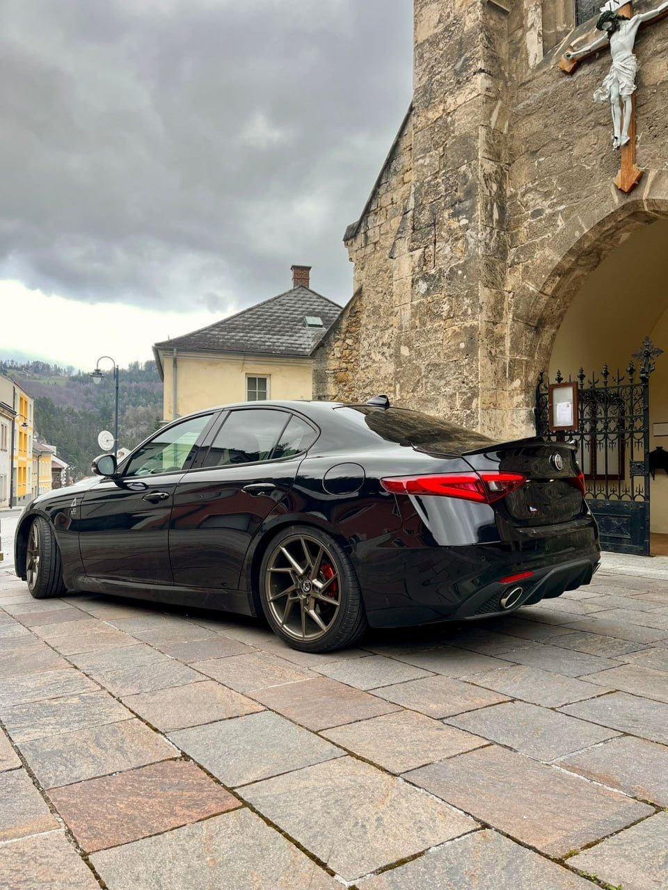 ⭐SOTTO PARAURTI ALFA ROMEO GIULIA DIFFUSORE CON TERMINALI SINGOLI ABS⭐