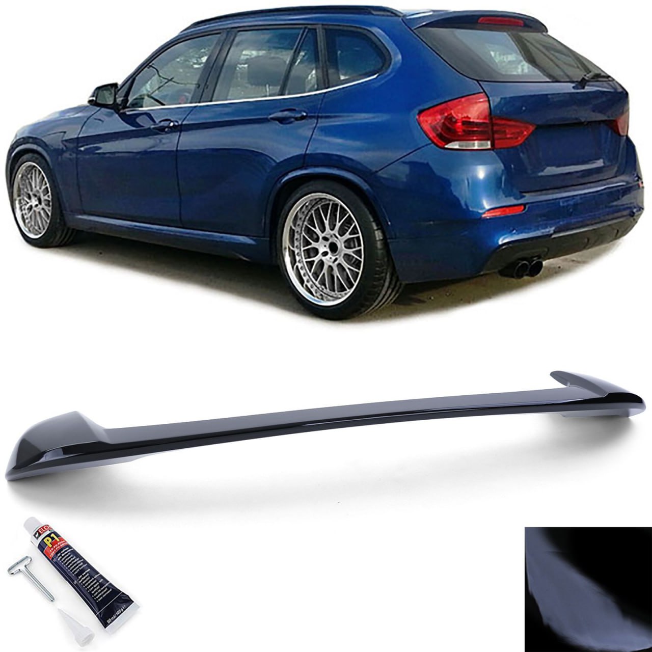 💎SPOILER ADATTO PER BMW X1 E84 2009-2016 NERO LUCIDO💎