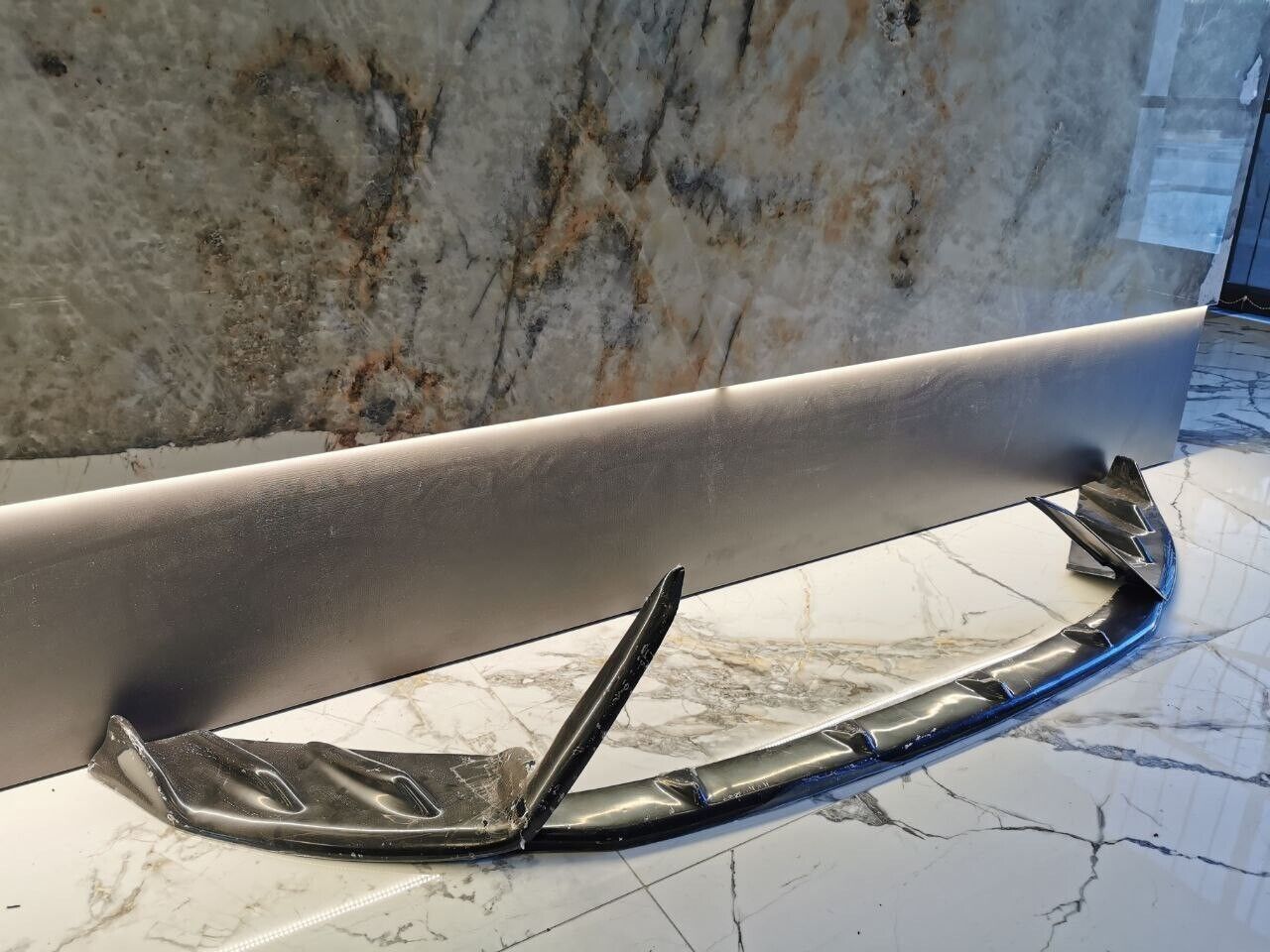 0008⭐SEAT LEON 5F SPOILER FR SPOILER SOTTO PARAURTI ANTERIORE ABS NERO SPLITTER✨