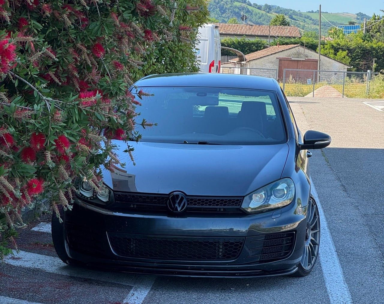 0248 🔥VW GOLF 6 VI GTI SPLITTER SOTTO PARAURTI ANTERIORE NERO LUCIDO🔥