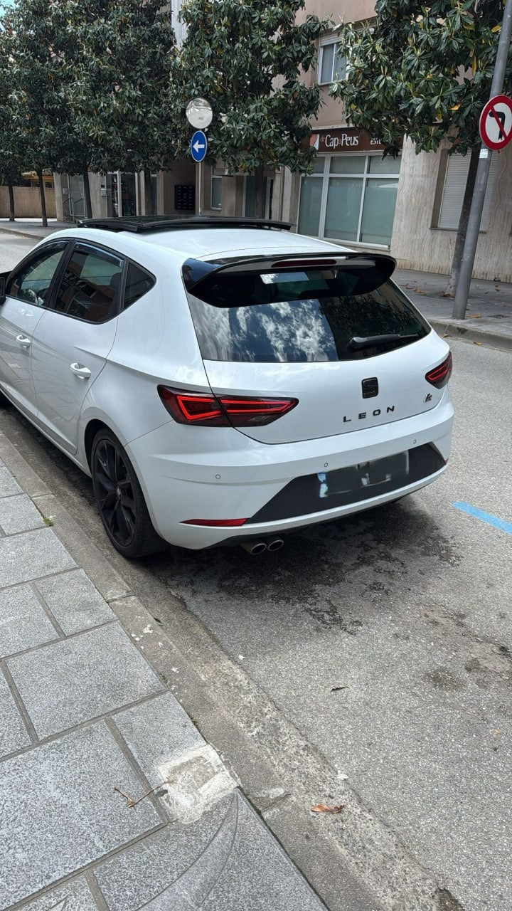 0406⭐SPOILER ADATTO PER SEAT LEON 5F 5 PORTE 12-20 LOOK CUPRA R300 DESIGN NERO⭐