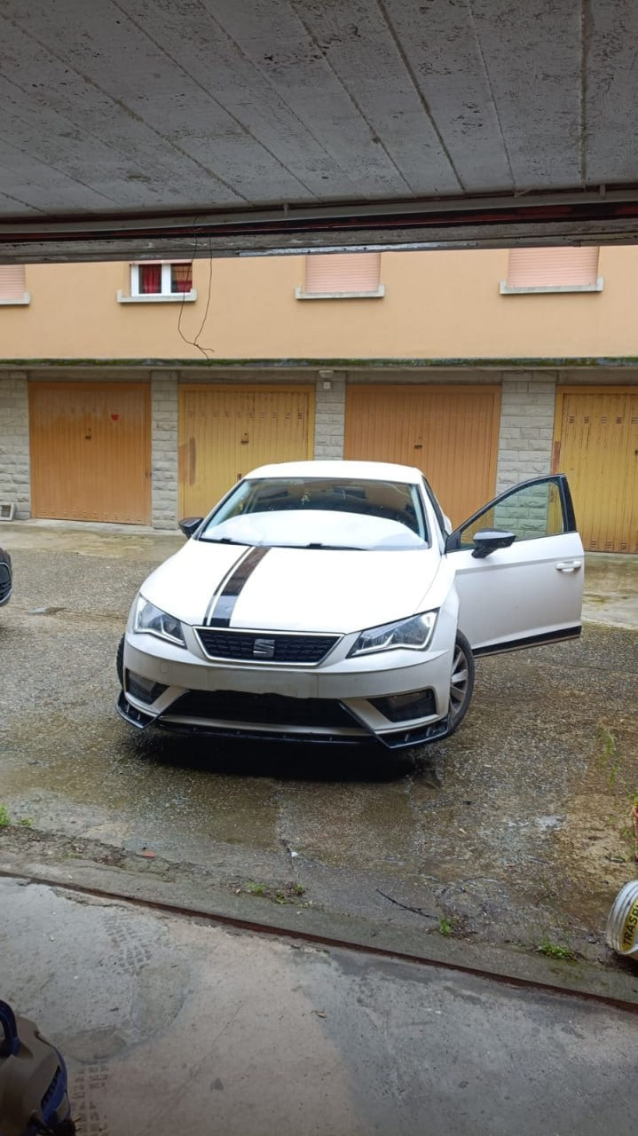 0008✨SEAT LEON 5F SPOILER SOTTO PARAURTI ANTERIORE ABS NERO SPLITTER✨