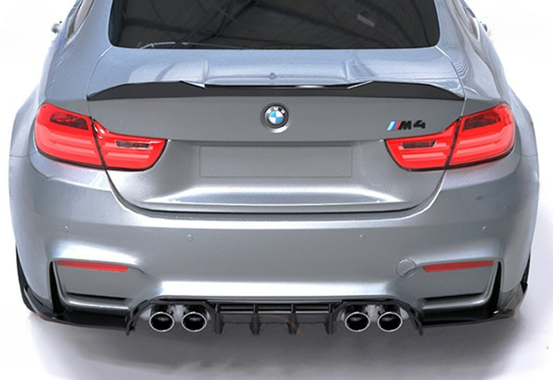 🔥SPOILER COFANO POSTERIORE PER BMW M4 F82 (2014+) STILE M4 V1 – NERO LUCIDO🔥