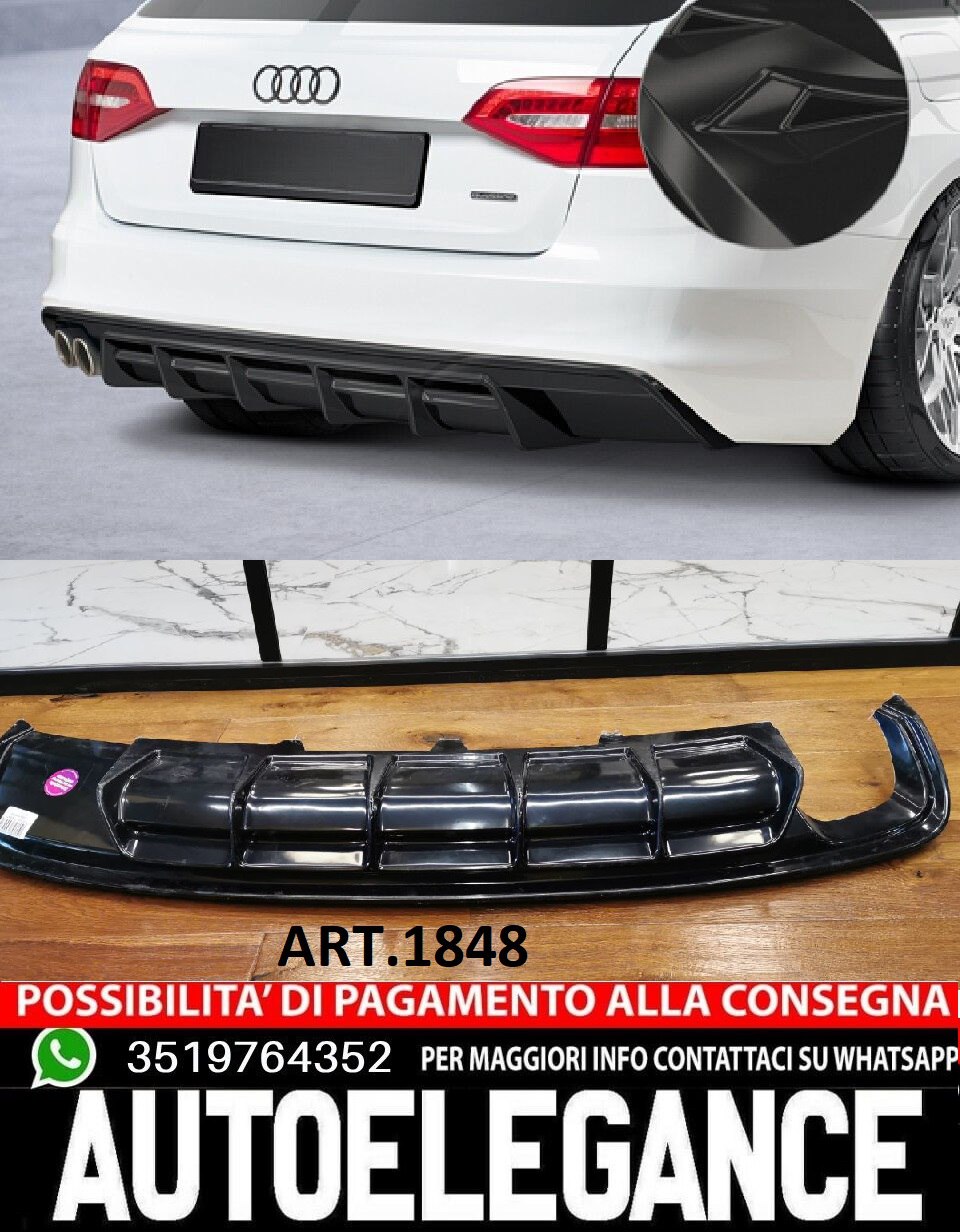 💕ART. 1848 DIFFUSORE A4 B8 2007-2015 STANDARD NERO LUCIDO 2SX💕