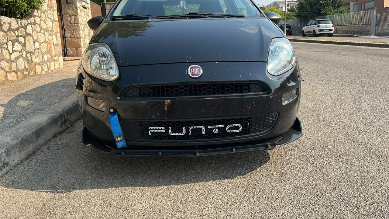 💕ART.0037 SPLITTER ANTERIORE FIAT PUNTO NERO LUCIDO💕