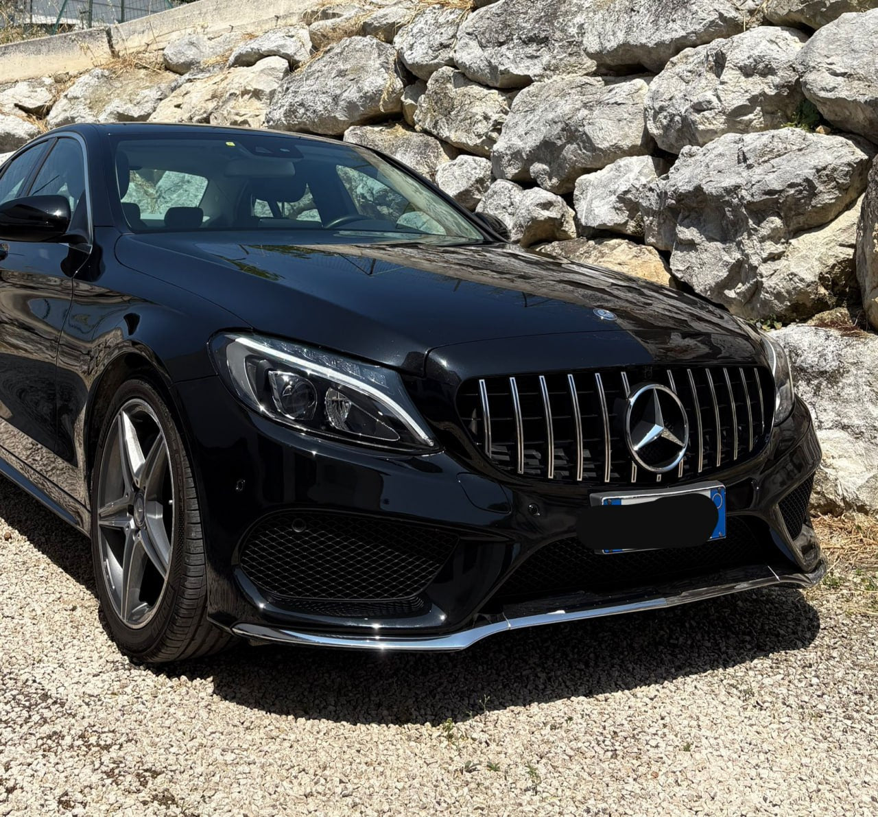 ART. 0384 GRIGLIA MERCEDES CLASSE C W205 DAL 2015-2018 CROMATA CON CAMERA
