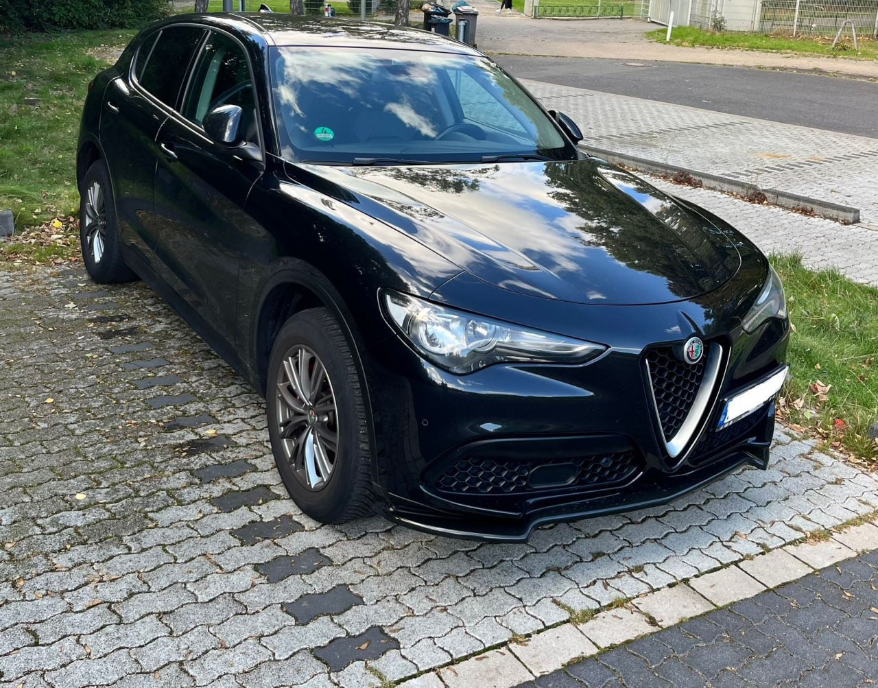 ART. 0233 SPLITTER ALFA ROMEO STELVIO 2016+ NERO LUCIDO