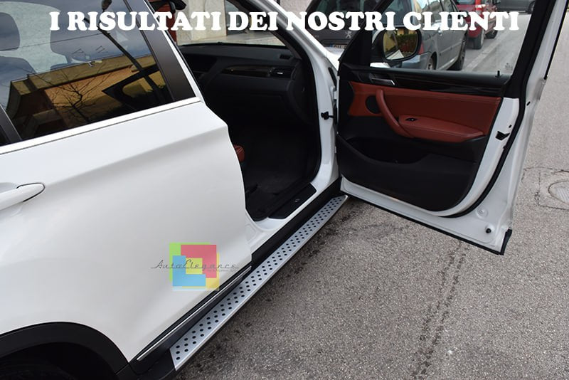 PEDANE LATERALI DESIGN M PER BMW X3 F25 2010+ SOTTOPORTA ANTISCIVOLO M LOOK