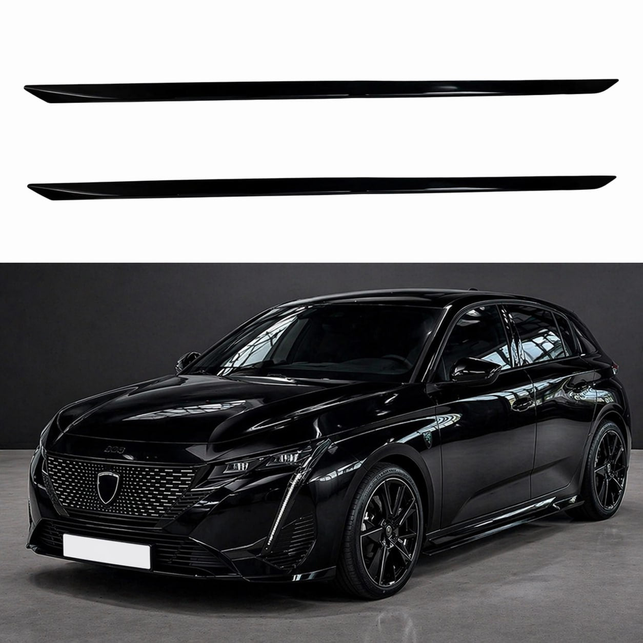 πART. 1229 MINIGONNE PEUGEOT 308 NERO LUCIDO 151CM (UNIVERSALI)π