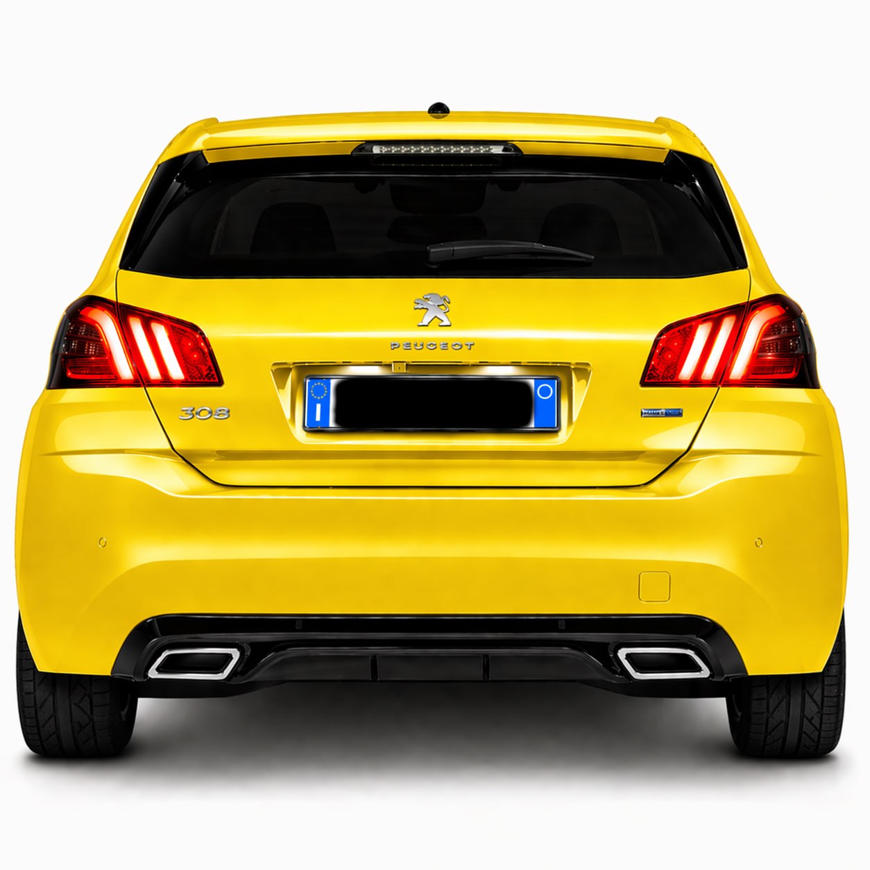 💕ART.9544 DIFFUSORE PEUGEOT 308 II 5 PORTE 13-21 LOOK NERO LUCIDO TERMINAL💕