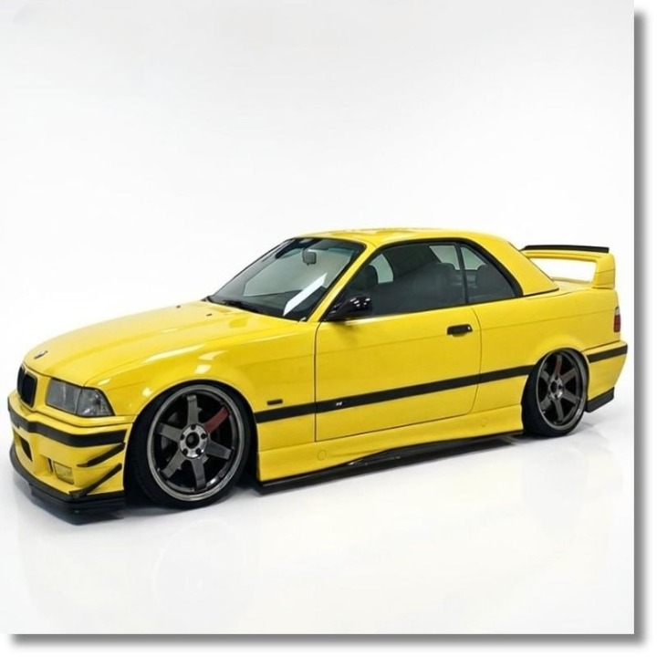 💕ART.9695 SOTTO MINIGONNE BMW 3 E36 1990+ NERO LUCIDO 💕