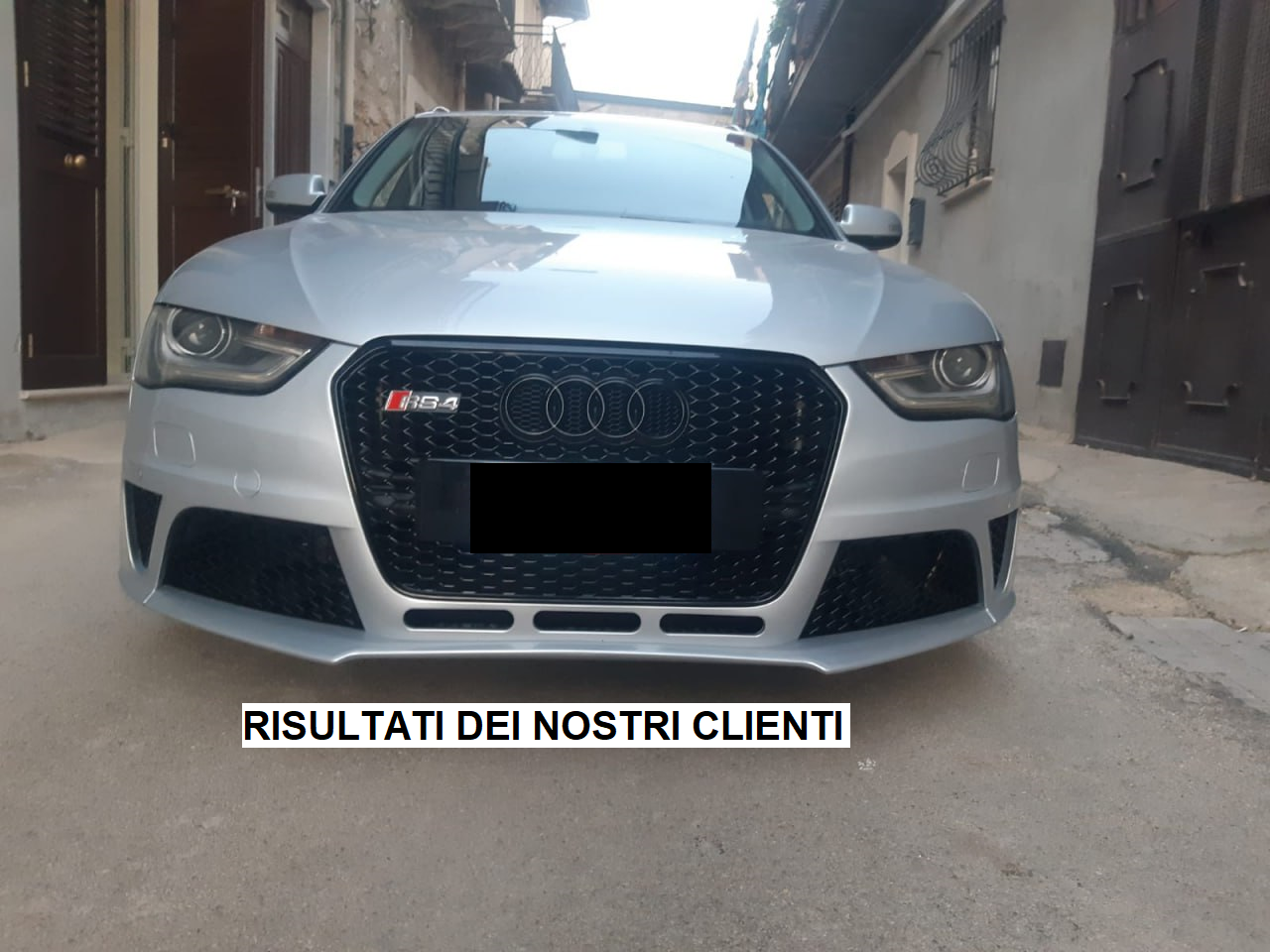 0325 GRIGLIA ANTERIORE AUDI A4 B8 2012 AL 2015 RS4 NIDO D'APE NERA - NO LOGO black