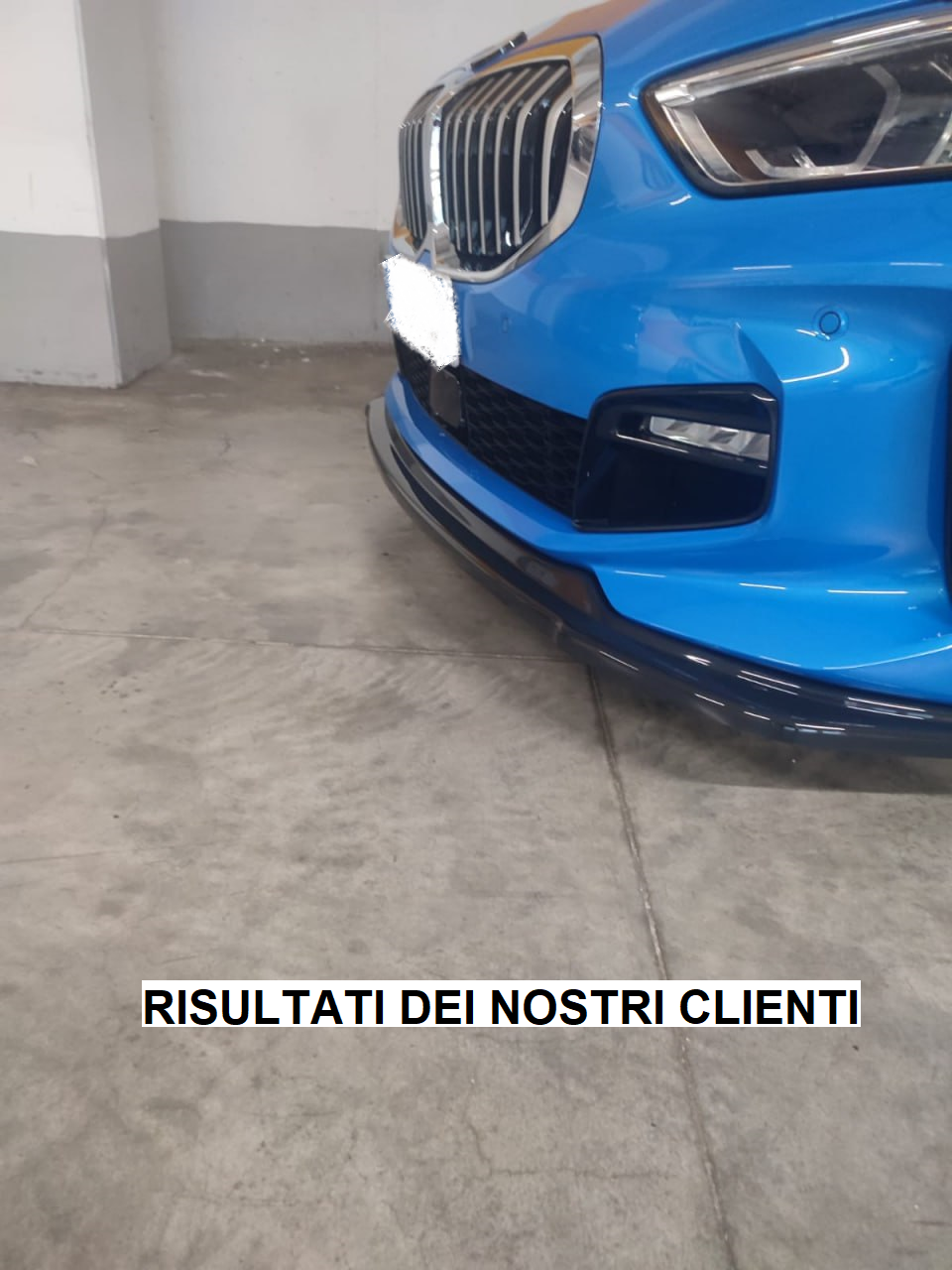 SPLITTER ADATTO PER BMW SERIE 1 F40 MSPORT LOOK NERO LUCIDO CON BAFFI