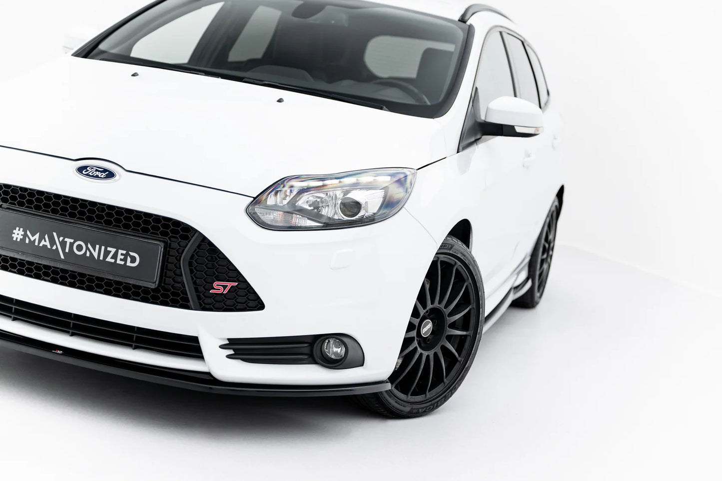 💫ART.9069 Splitter Anteriore Nero Lucido V.2 per Ford Focus ST Mk3 2012-2014💫