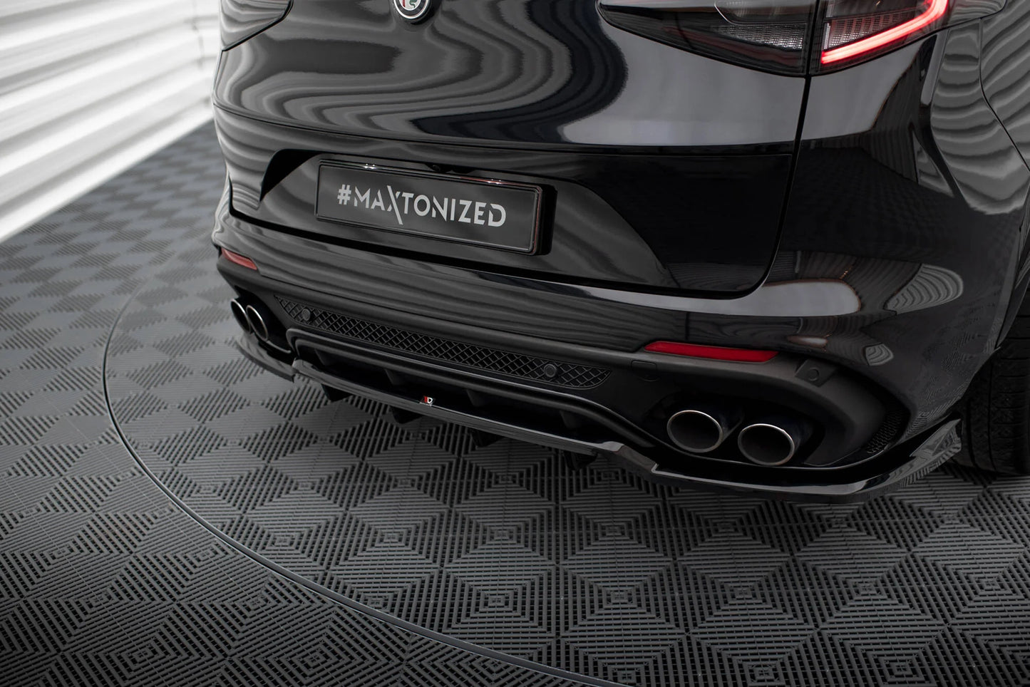 🔥ART.9065 SPLITTER POSTERIORE ADATTO PER ALFA ROMEO STELVIO QUADRIFOGLIO Mk1🔥