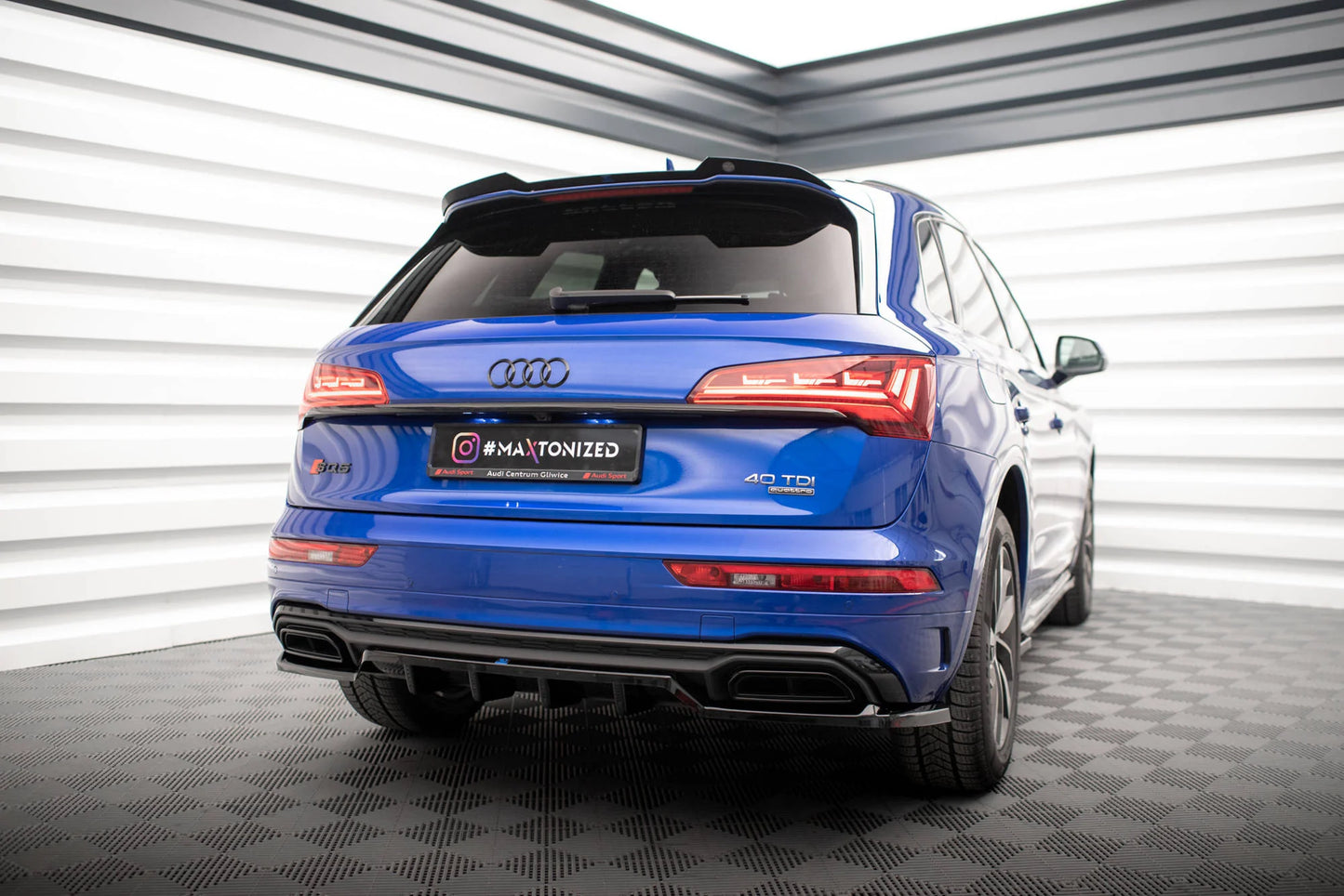 🔥ART.9128 SPLITTER POSTERIORE ADATTO PER AUDI Q5 S-LINE SUV Mk2 FACELIFT🔥