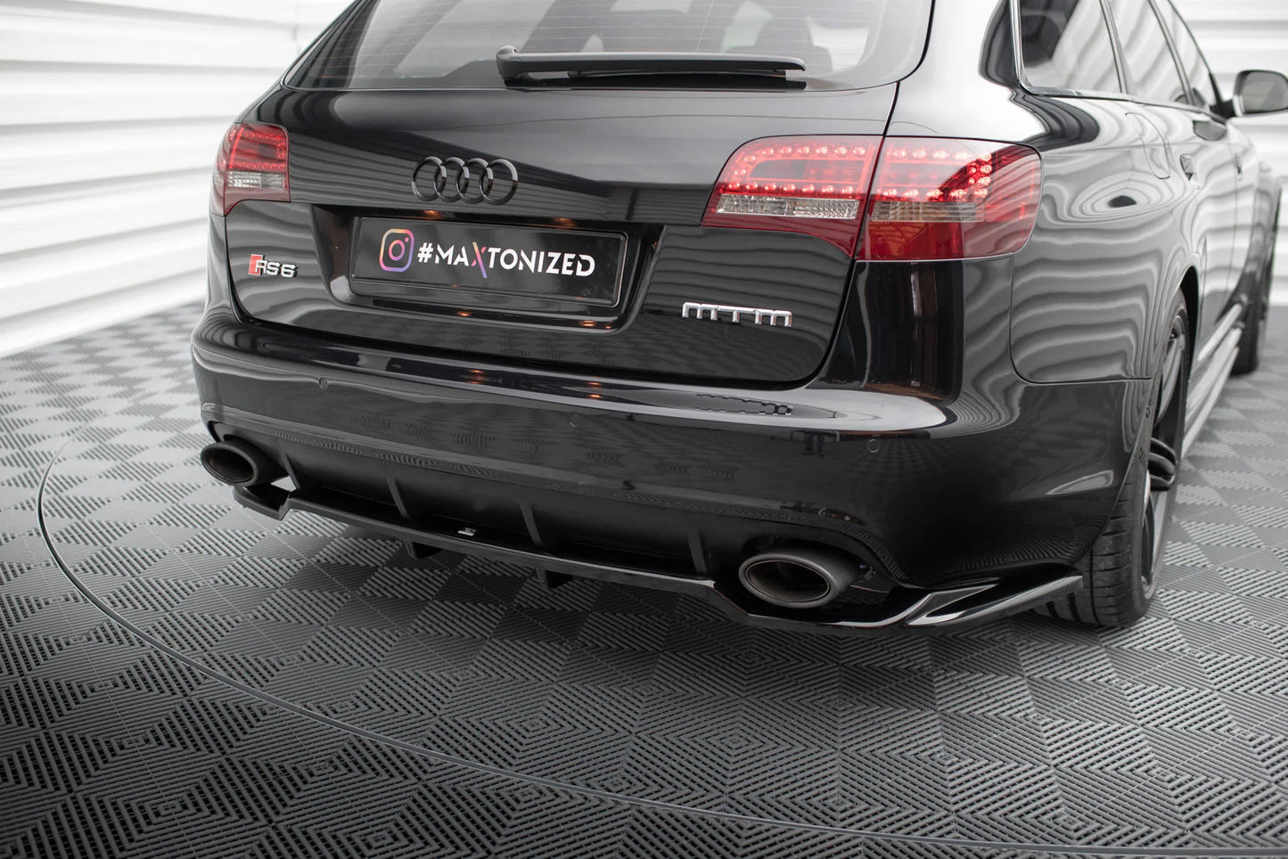 🔥ART.9130 SPLITTER POSTERIORE (CON BARRE VERTICALI) PER AUDI RS6 AVANT C6🔥