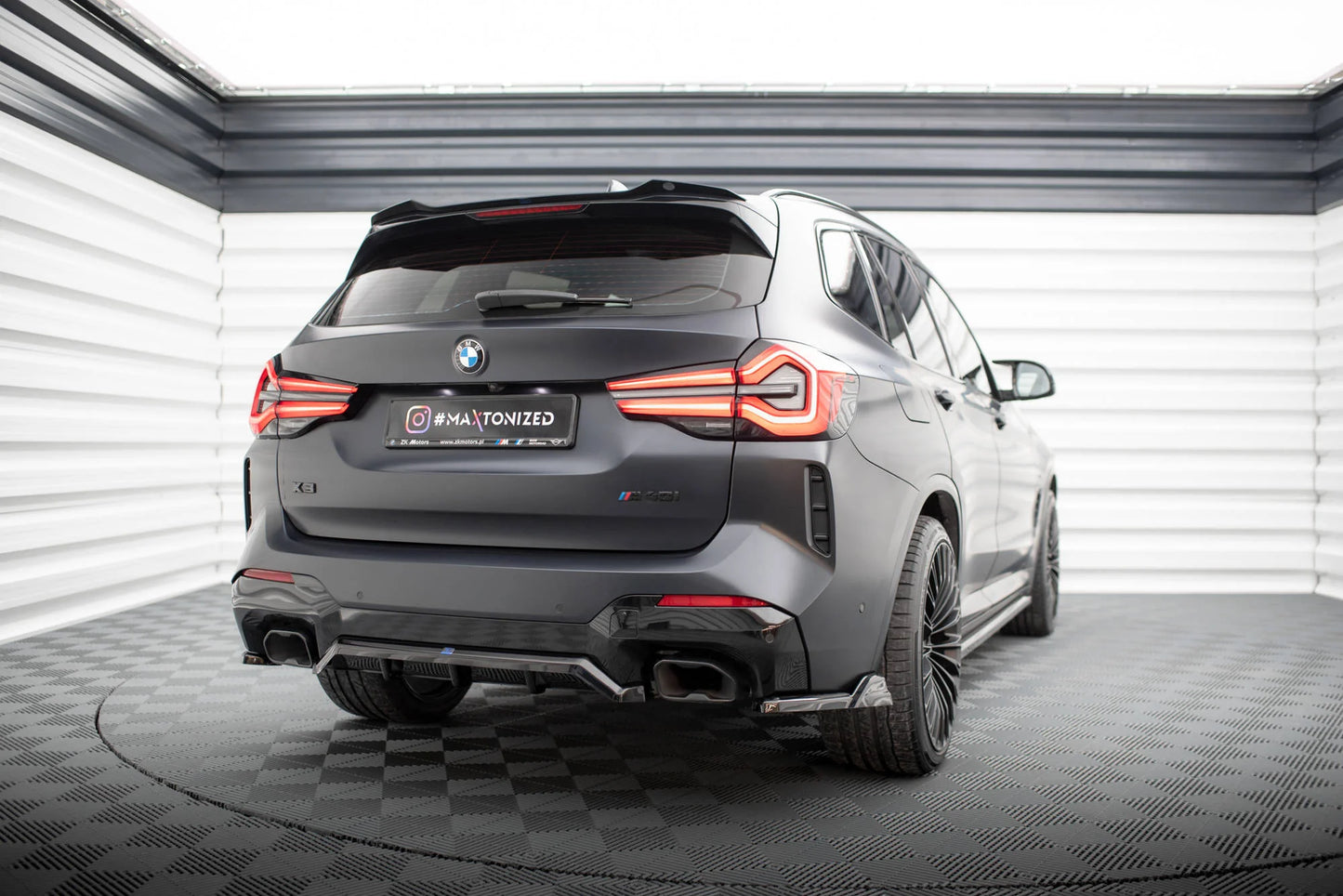 🔥ART.9110 SPLITTER POSTERIORE(CON BARRE VERTICALI) BMW X3 M-PACK G01 FACELIFT🔥