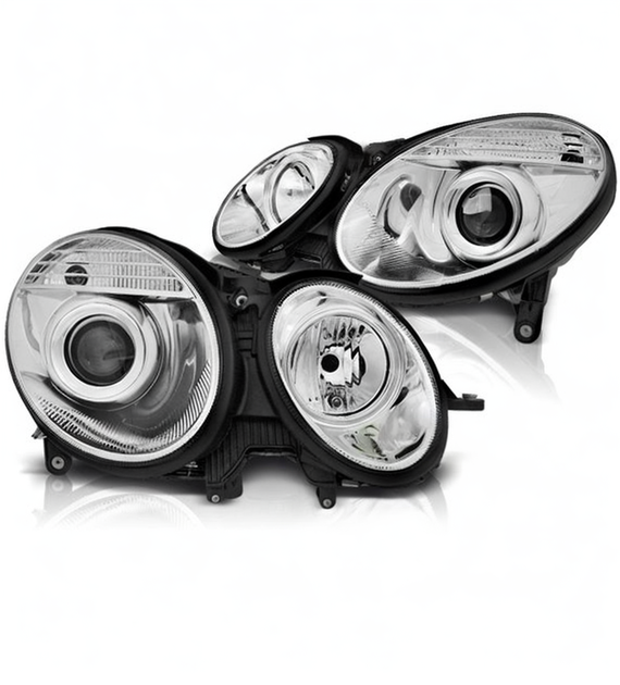 π Fari Anteriori Adatto per MERCEDES W211 E-KLASA 2006-2009 Cromati π