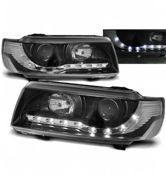 💕 Fari Anteriori Adatto per VW Passat B4 93-97 Daylight Neri 💕