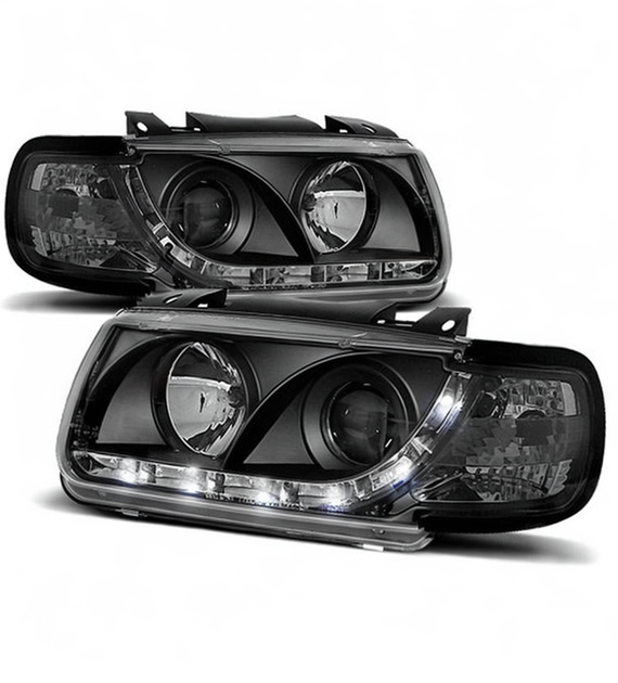 π Fari Anteriori Adatto per VW Polo 6N 1994-1999 Daylight LED Neri π