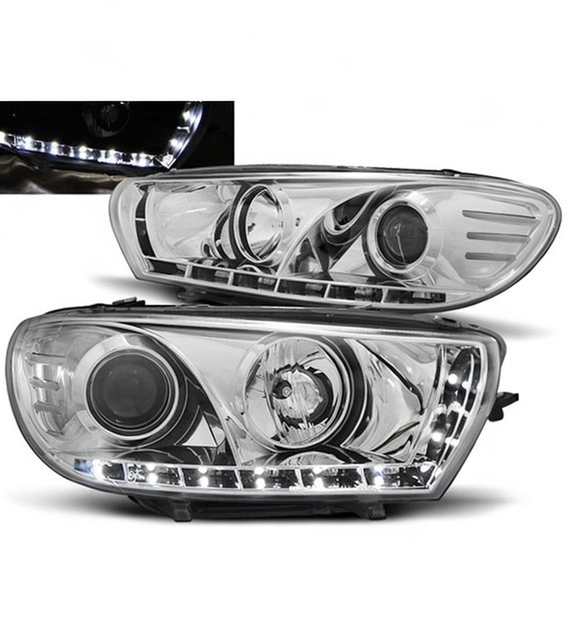 π Fari Anteriori Adatto per VW Scirocco 2008-2014 Daylight LED Cromati π