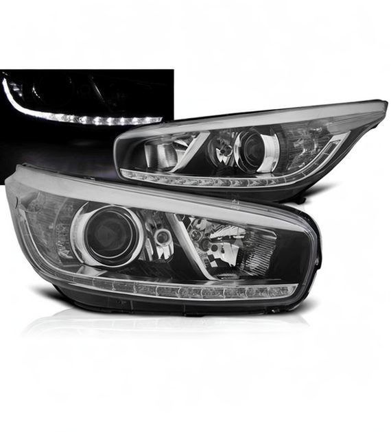 💕 Fari Anteriori Adatto per Kia Ceed II 12-18 LED Neri Daylight 💕