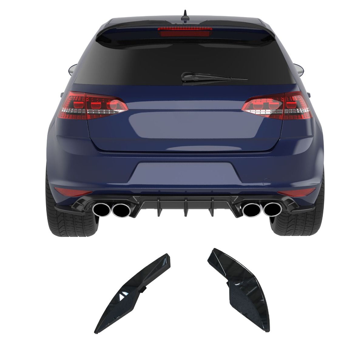 5817⭐Splitter laterale diffusore adatto per Volkswagen Golf Mk7 R (2013–2016)⭐