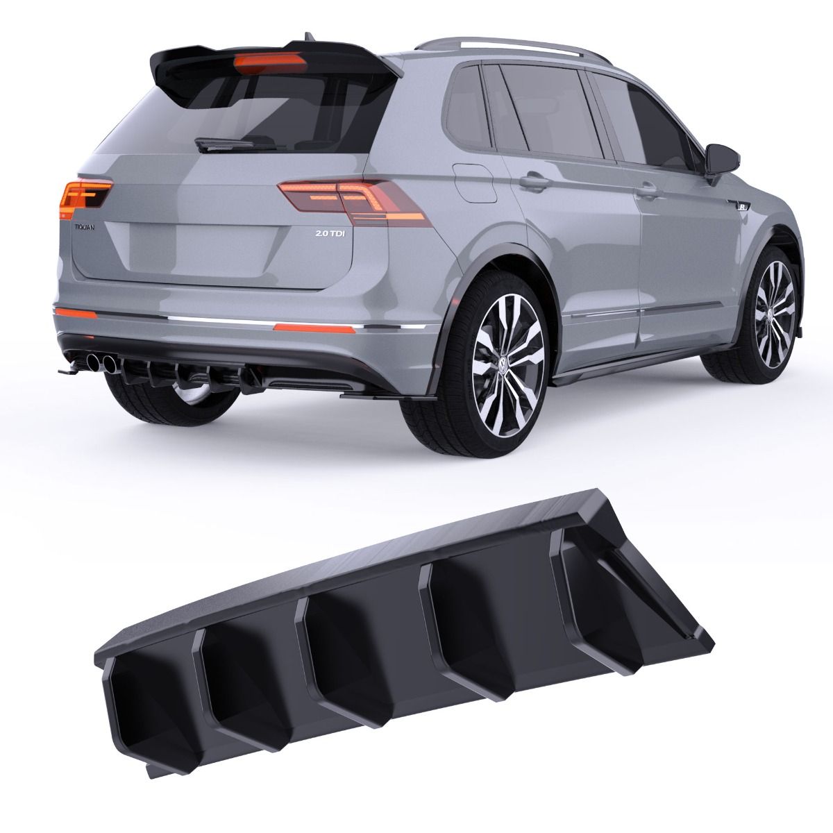 2426 ⭐Diffusore adatto per Volkswagen Tiguan Mk2 R‑Line (2015–2020)⭐