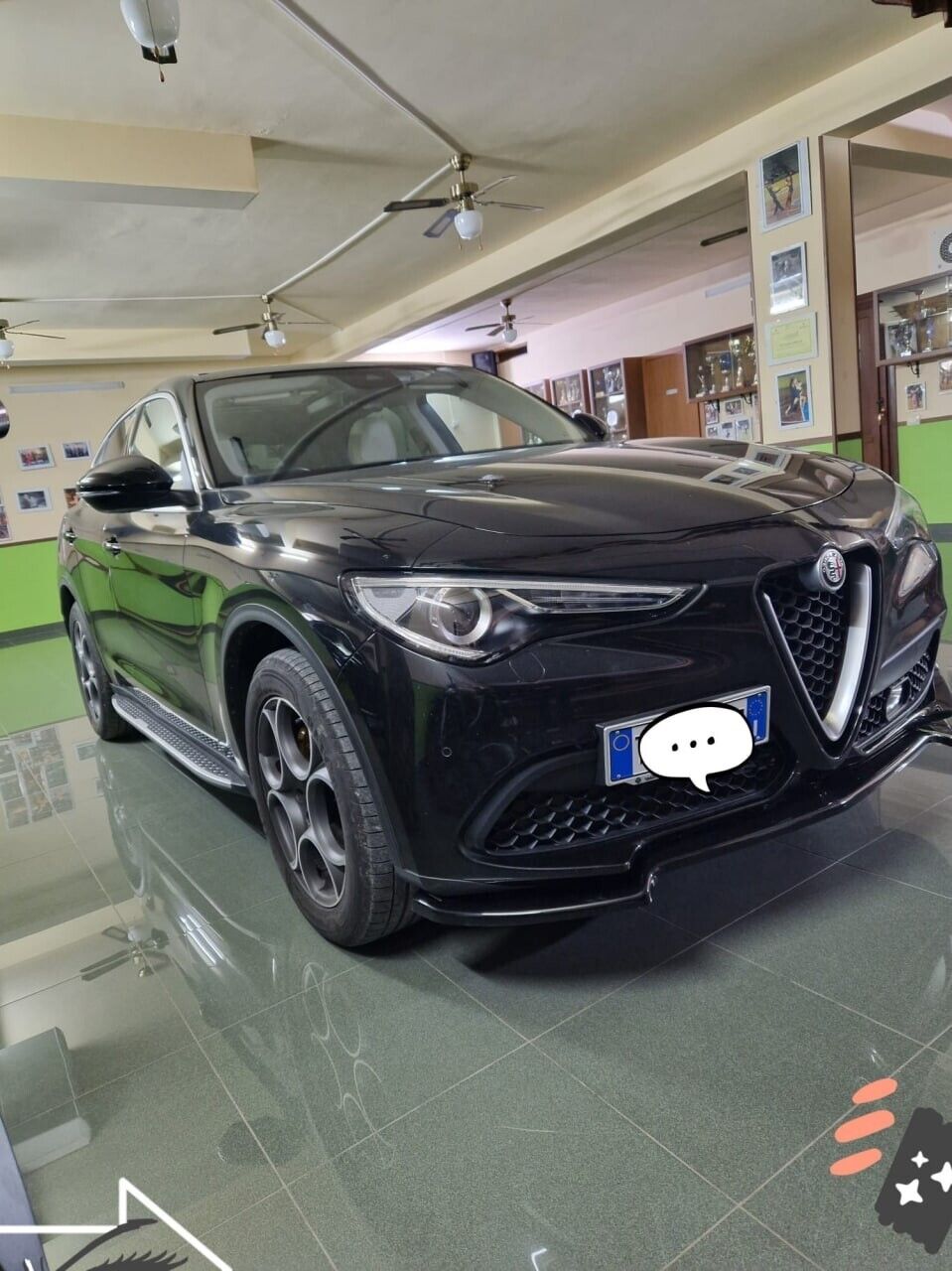 SPLITTER ADATTO PER ALFA ROMEO STELVIO NERO LUCIDO 0233
