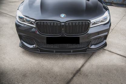 SPLITTER PARAURTI ANTERIORE PER BMW SERIE 7 G11 G12 2015+ MSPORT NERO LUCIDO
