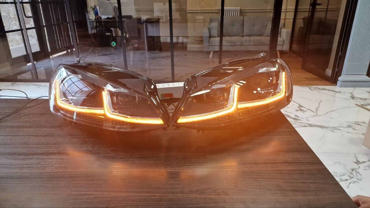 FARI ANTERIORI ADATTI PER VW GOLF 7 2012-2017 LOOK RLINE LED DINAMICI